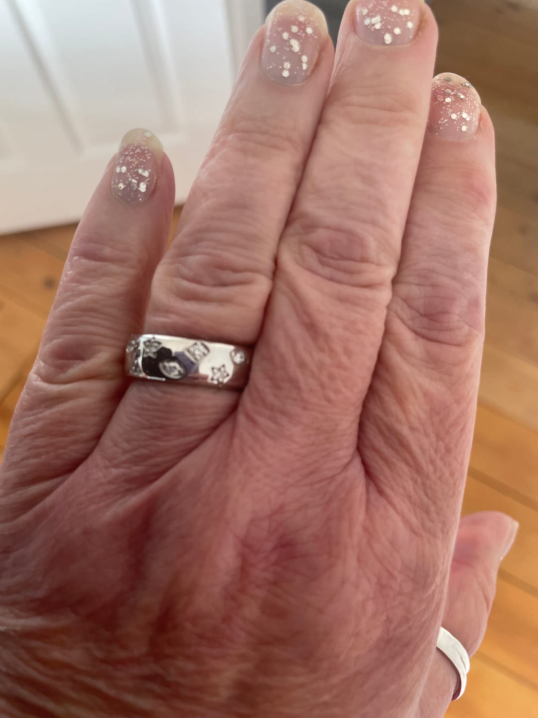 Customer photo review of Versa Lab Grown Diamond Celestial Band Ring