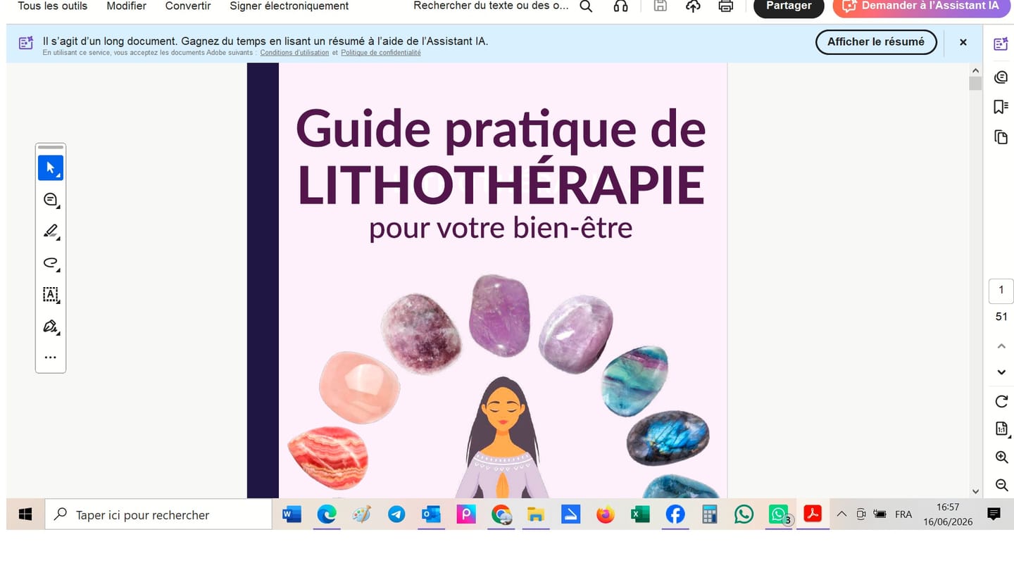 Customer photo review of eBook OFFERT - Guide pratique de lithothérapie pour votre bien-être