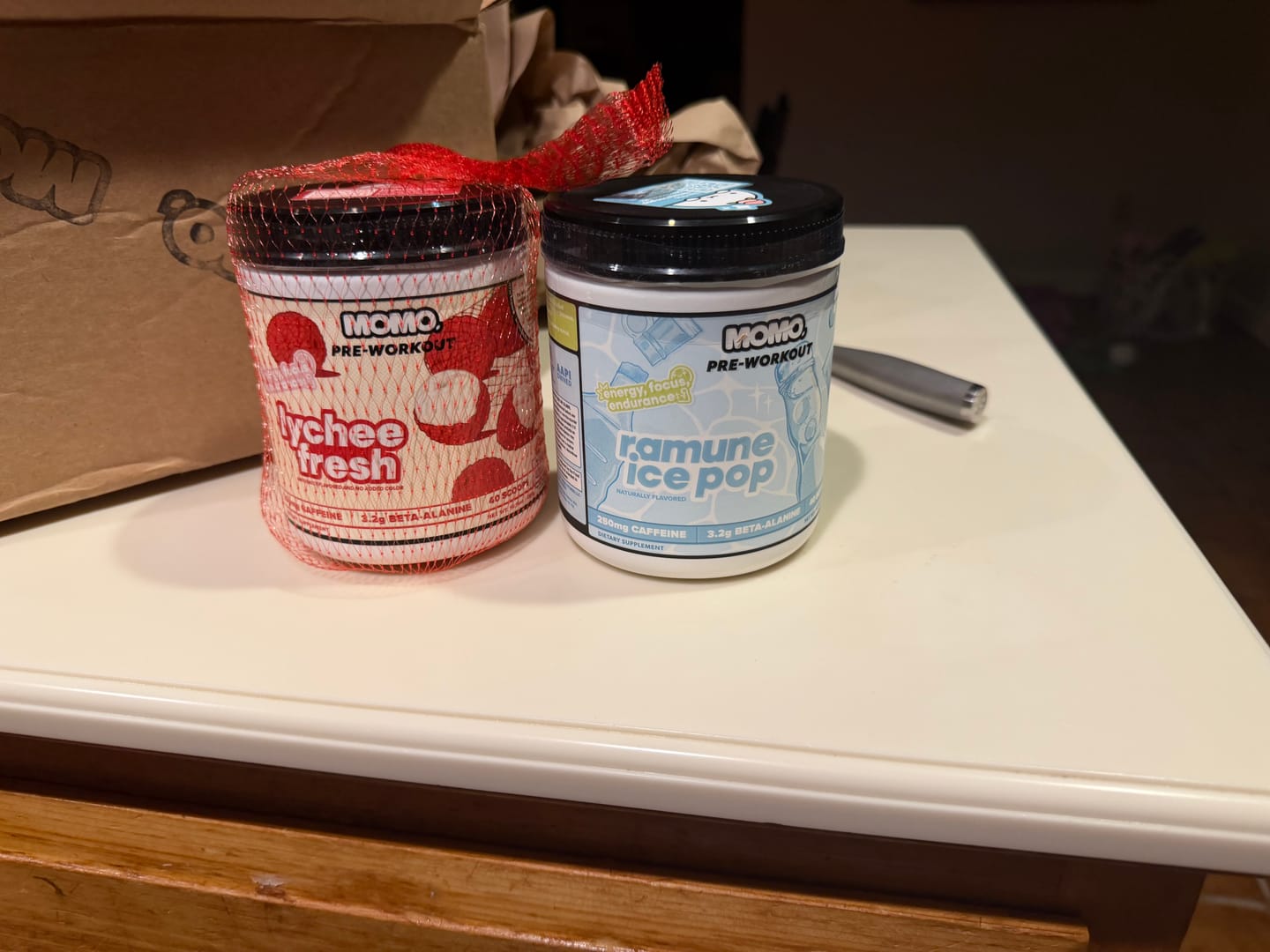 Customer photo review of MOMO® pre-workout | Lychee Fresh | 40 scoops