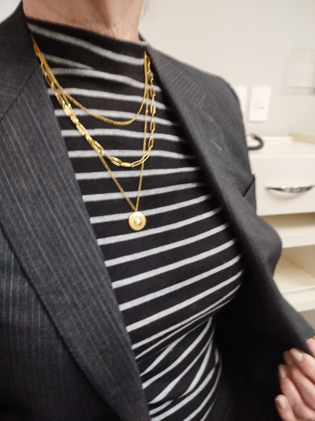 Customer photo review of Mix de Colares Cleópatra Banhado em Ouro 18K