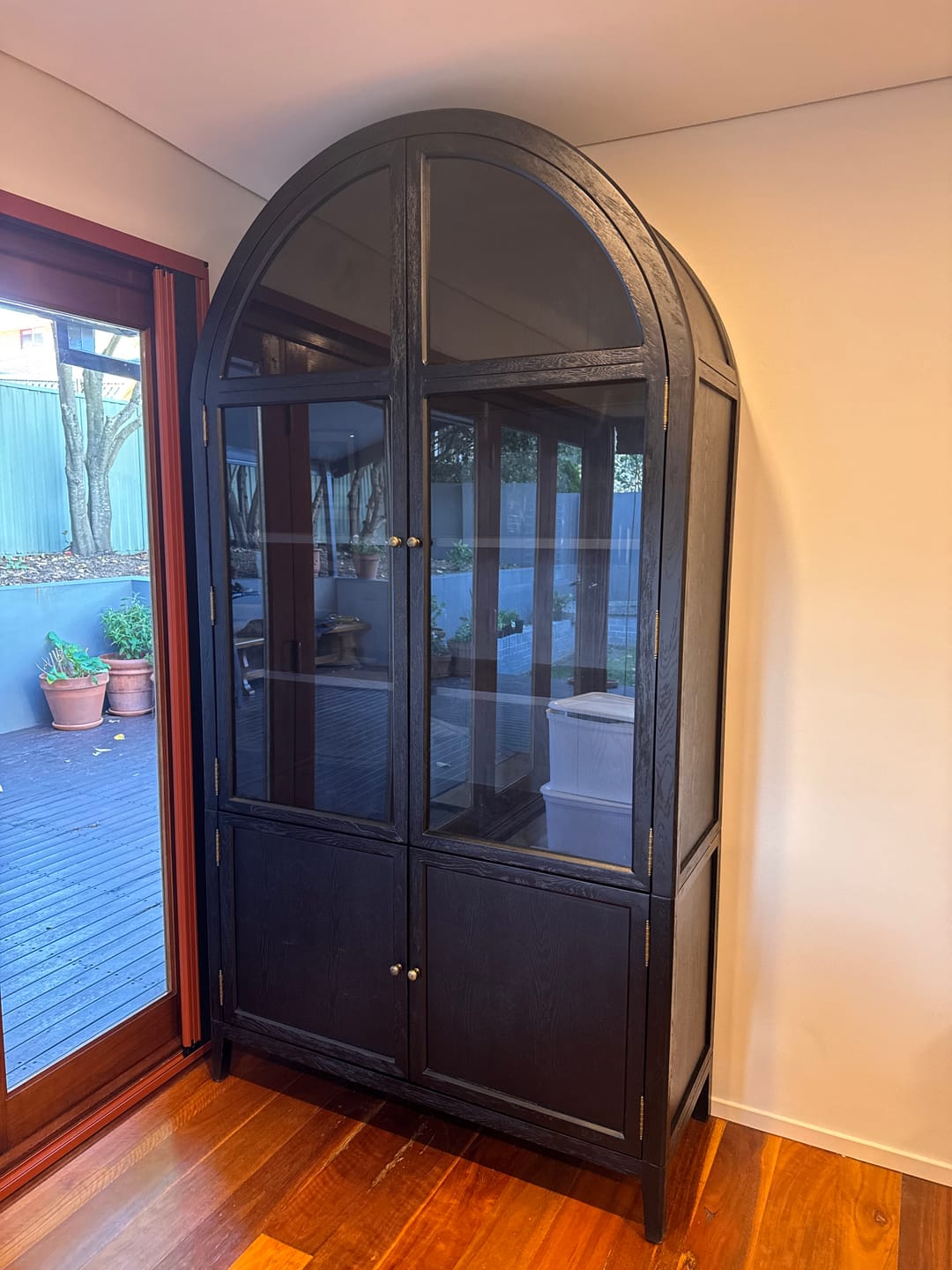 Customer photo review of Arch Glass Display Cabinet