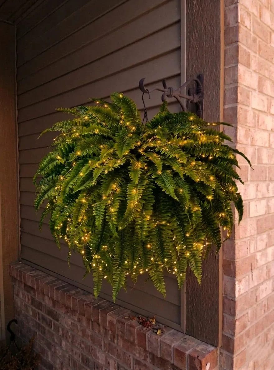 Customer photo review of 🔥Last Day 60% OFF🔥Oversized Pre-Lit Artificial Boston Ferns --No watering, No fading