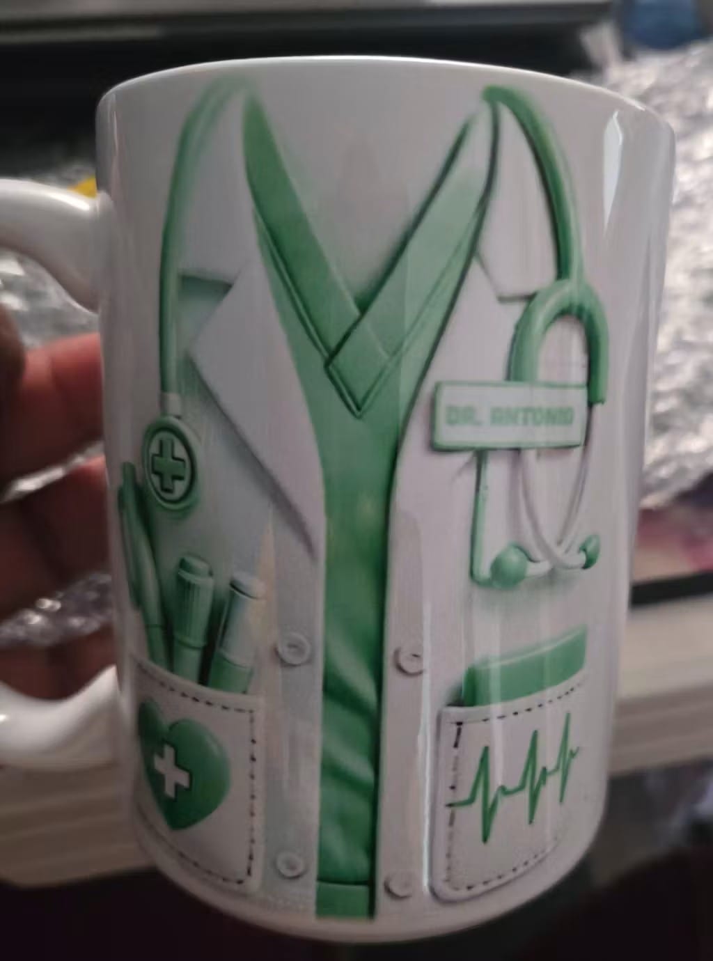 Customer photo review of Doctor And Tools - Personalized Custom Coffee Mug, Gift For Medical Professionals