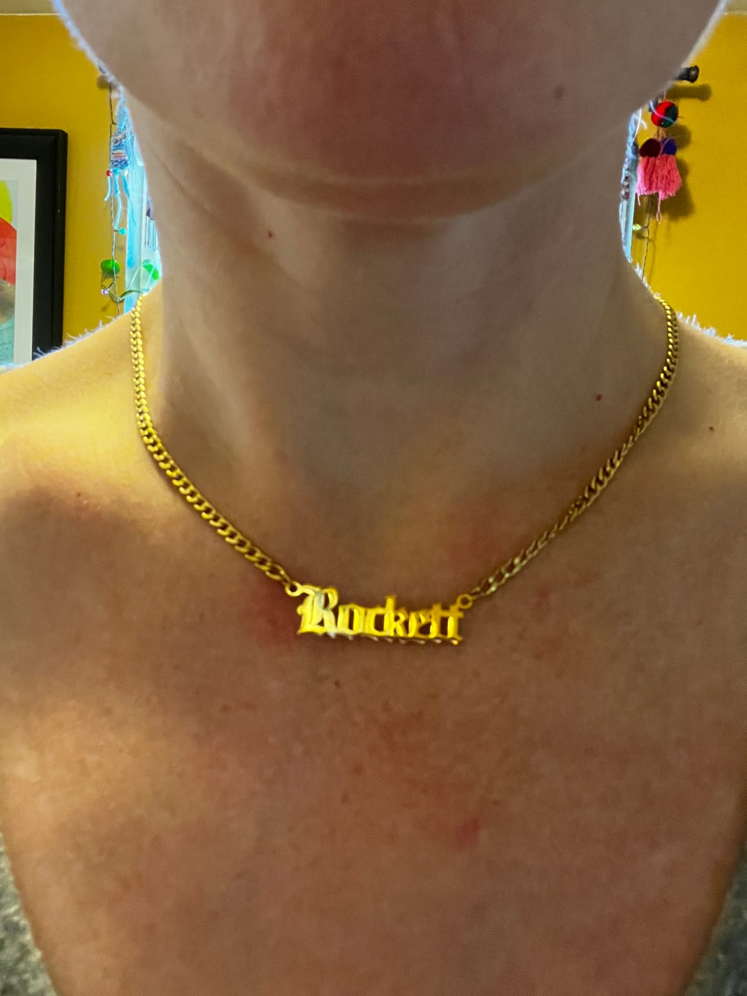 Customer photo review of Old English Custom Necklace