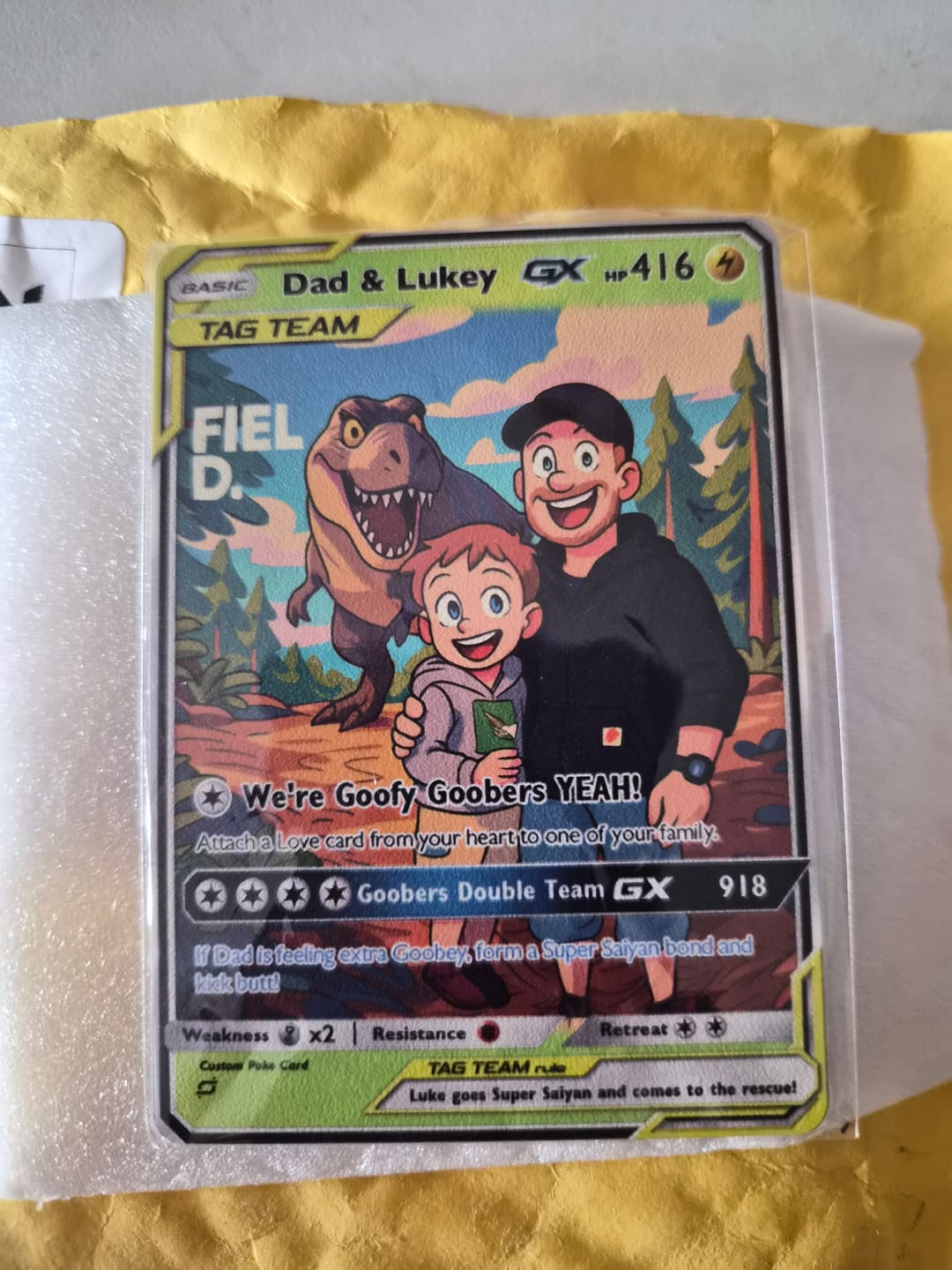 Customer photo review of Custom Pokemon Card for Dad - Anime-Inspired Personalized Pokemon Card for Dad - Perfect Gift for Dad - CPC-60