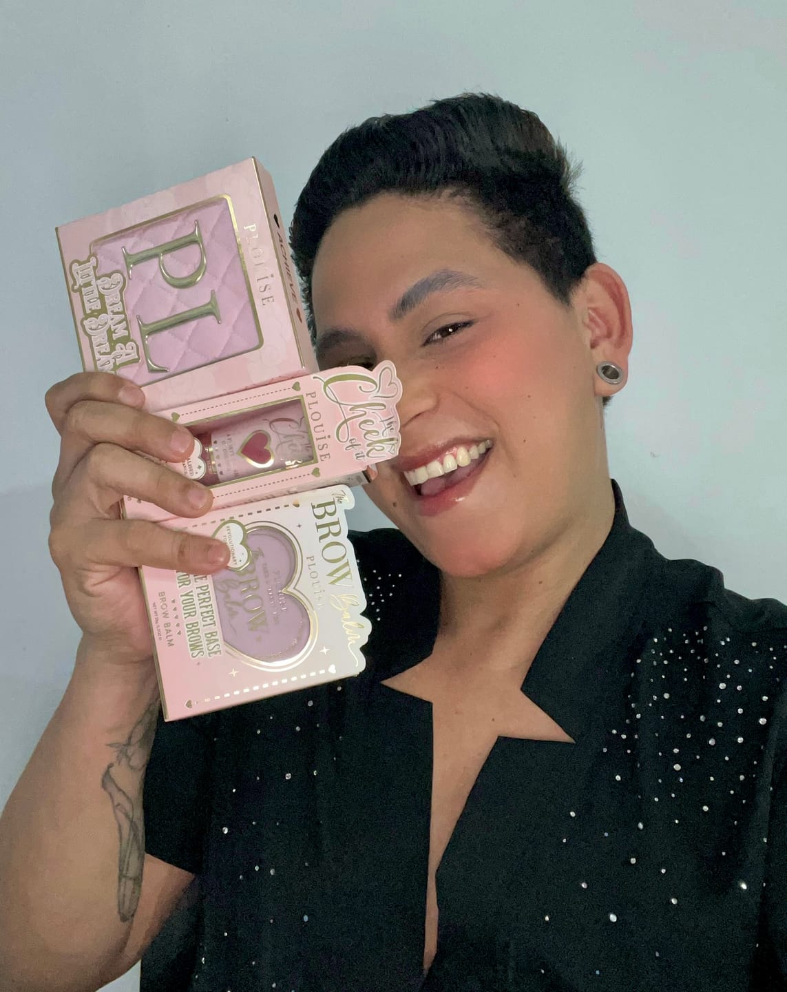 Customer photo review of The Cheek Of It Liquid Blush