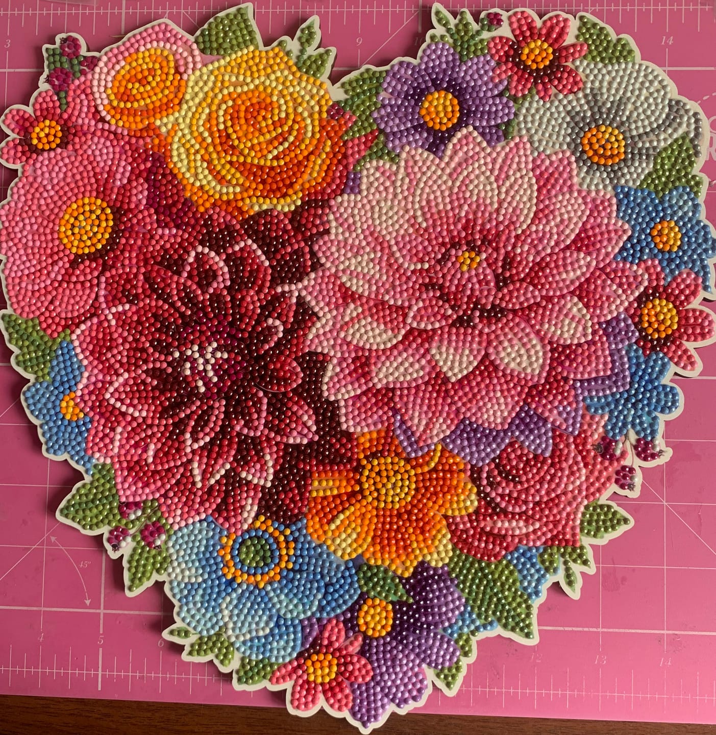 Customer photo review of Floral Heart Crystal Art Hanging Decoration