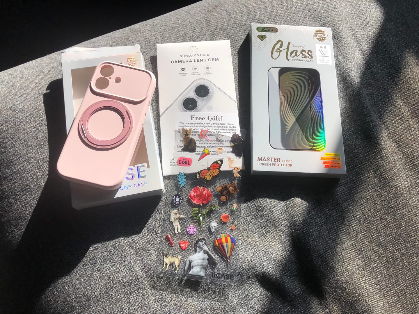 Customer photo review of Blind Box Combo: Case + Protector + Mystery Gift