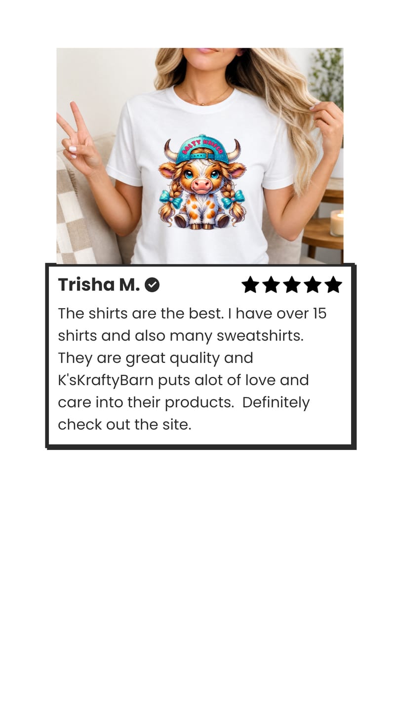 Customer photo review of Salty Heifer Premium Graphic Tee