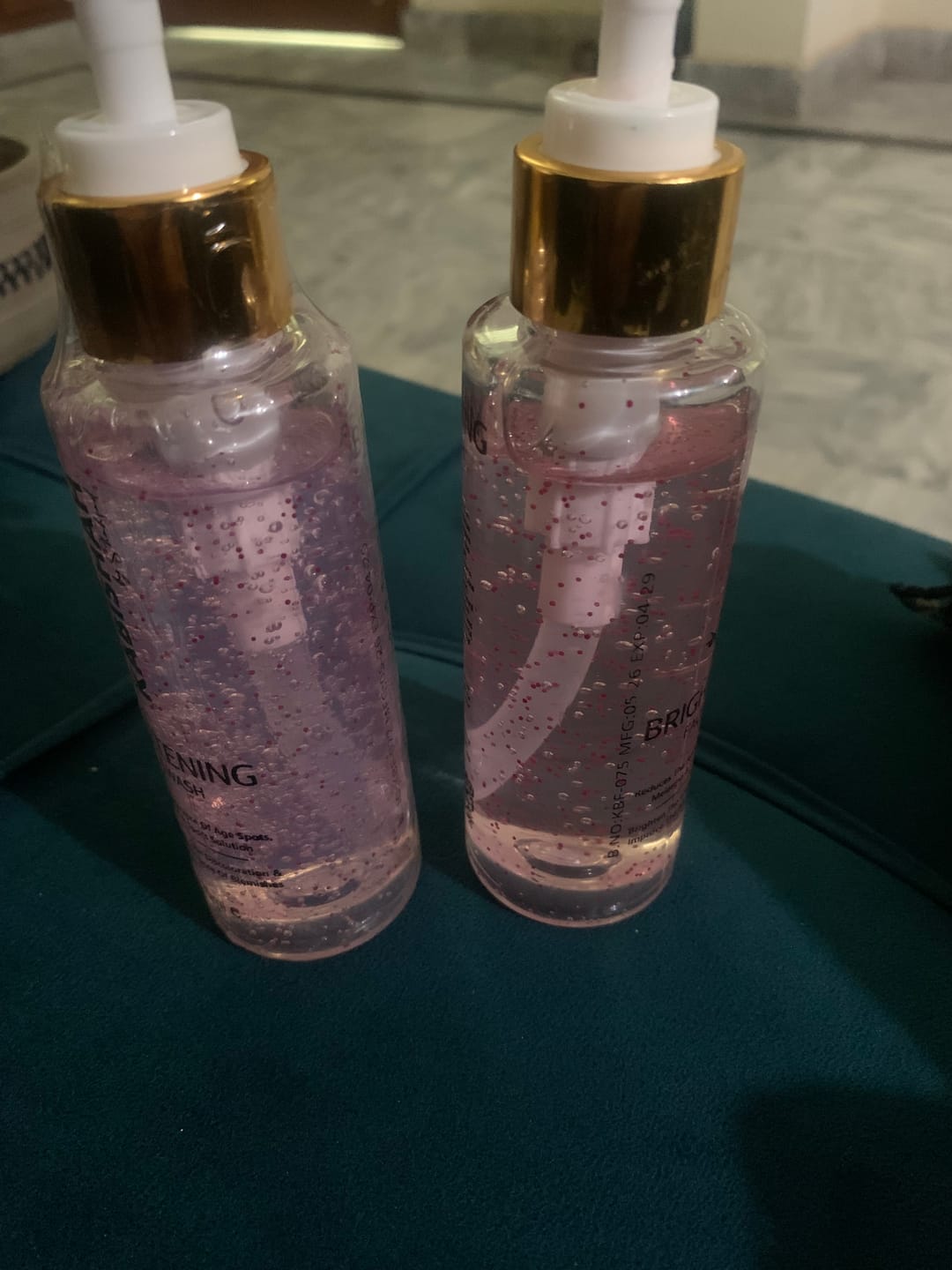 Customer photo review of LuminaBright Whitening Face Wash Double Pack: Duo Glow