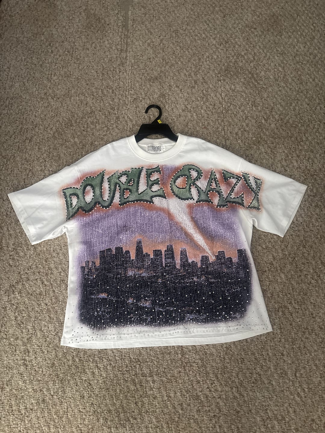 Customer photo review of Boxy L.A. Skyline Iced Out Tee-435