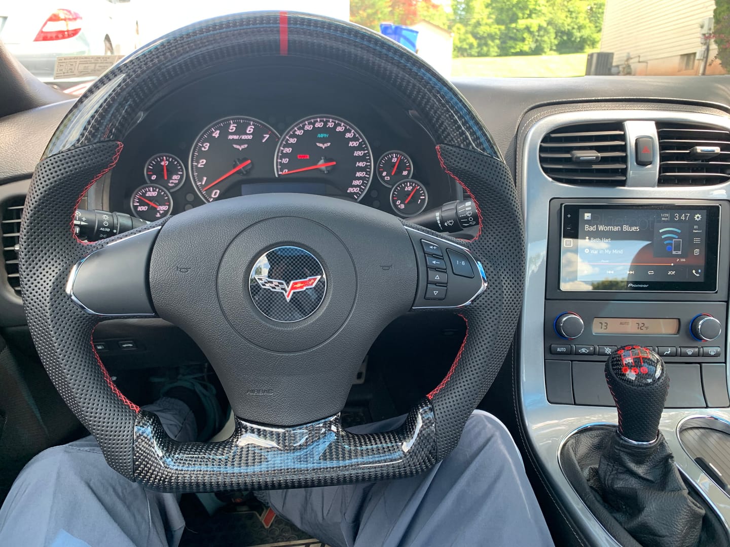 Customer photo review of [Customizable] Carbon Fiber Leather Upholstered Shift Knob Automatic & Manual 2005-2013 C6 Chevy Corvette