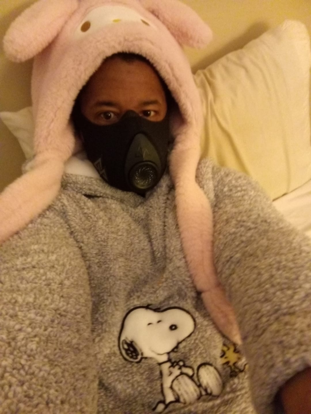 Customer photo review of Sanrio Moving Ears Plush Hat
