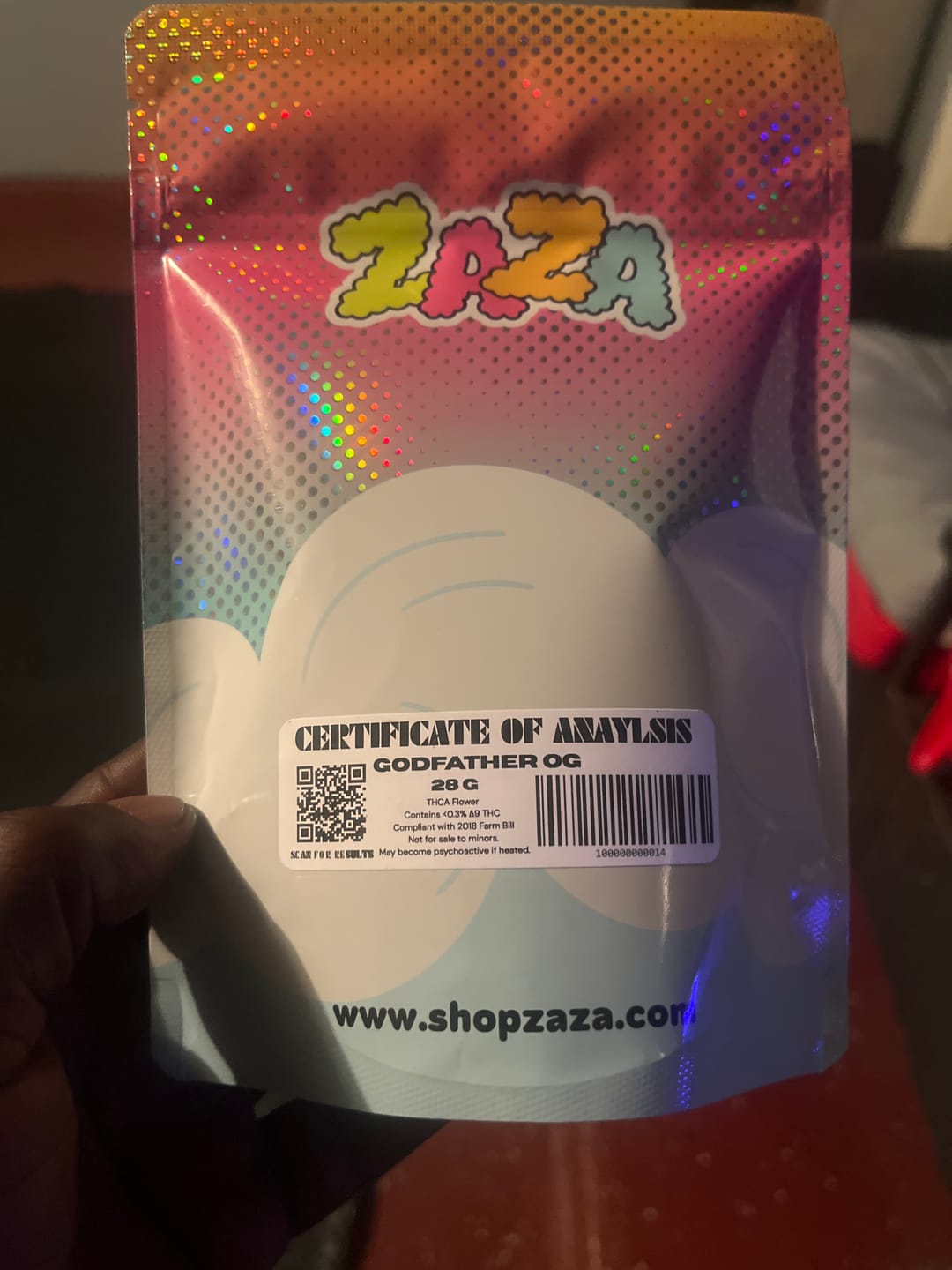 Customer photo review of Godfather OG - 28 Grams - Indica