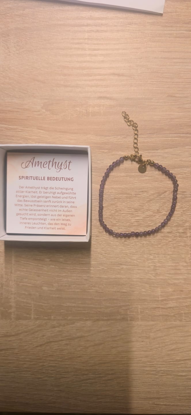 Customer photo review of Amethyst Armband - 18K Legierung