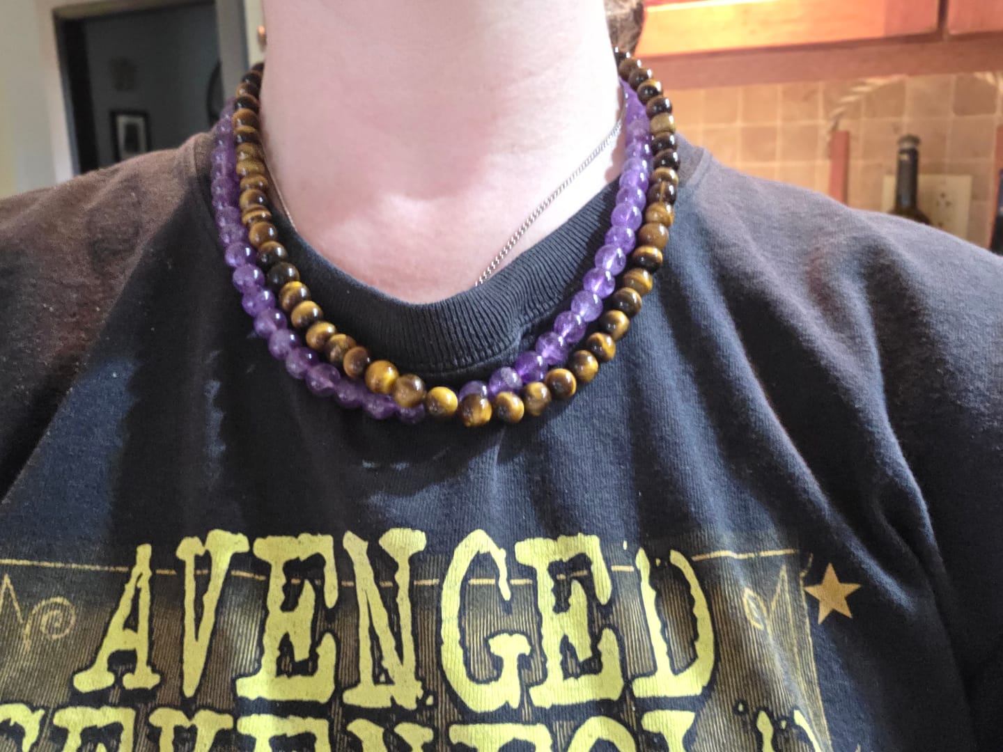 Customer photo review of Amethyst Beaded Necklace