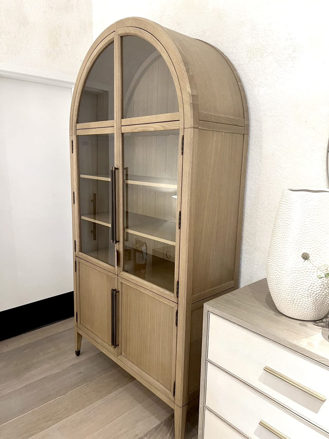 Customer photo review of Harriet Glass Cabinet