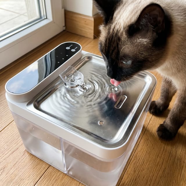 Customer photo review of Purestream AquaOne - Automatic Cat Fountain