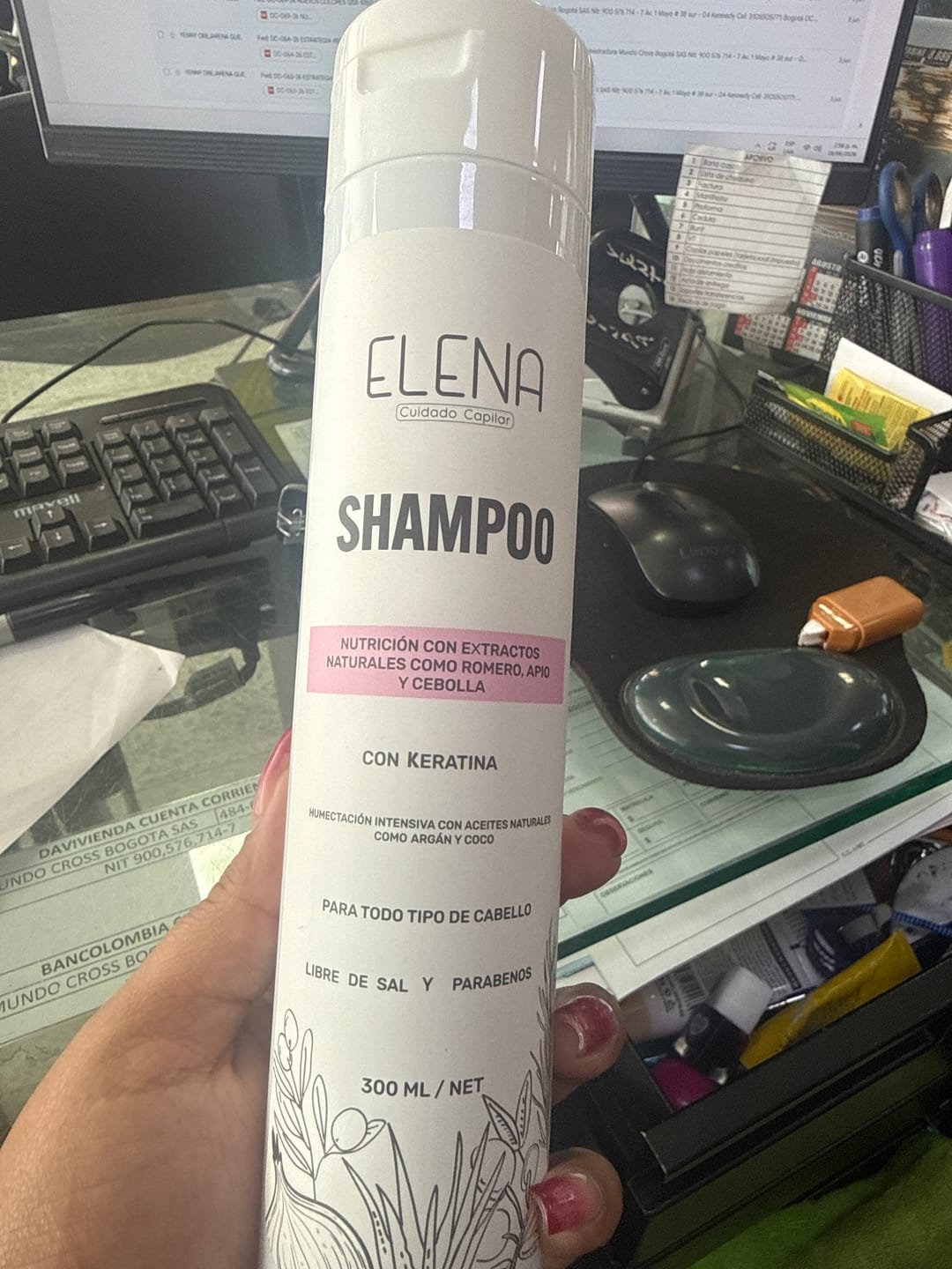 Customer photo review of 🥰 Reparador Total 2 en pasos+ Polimero+ Shampoo crecimiento