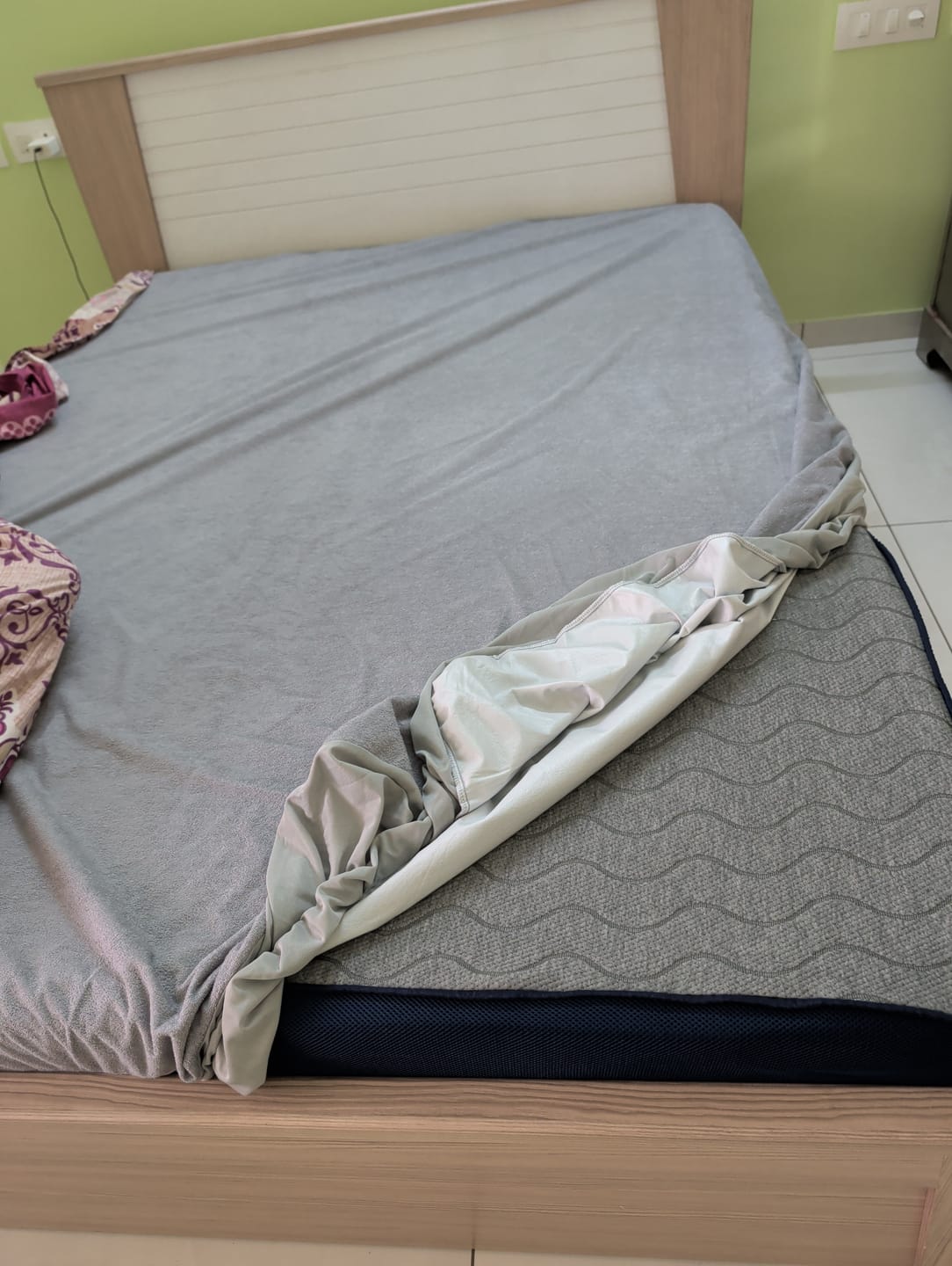 Customer photo review of Flo Aloe Vera Gel Infused Waterproof Mattress Protector