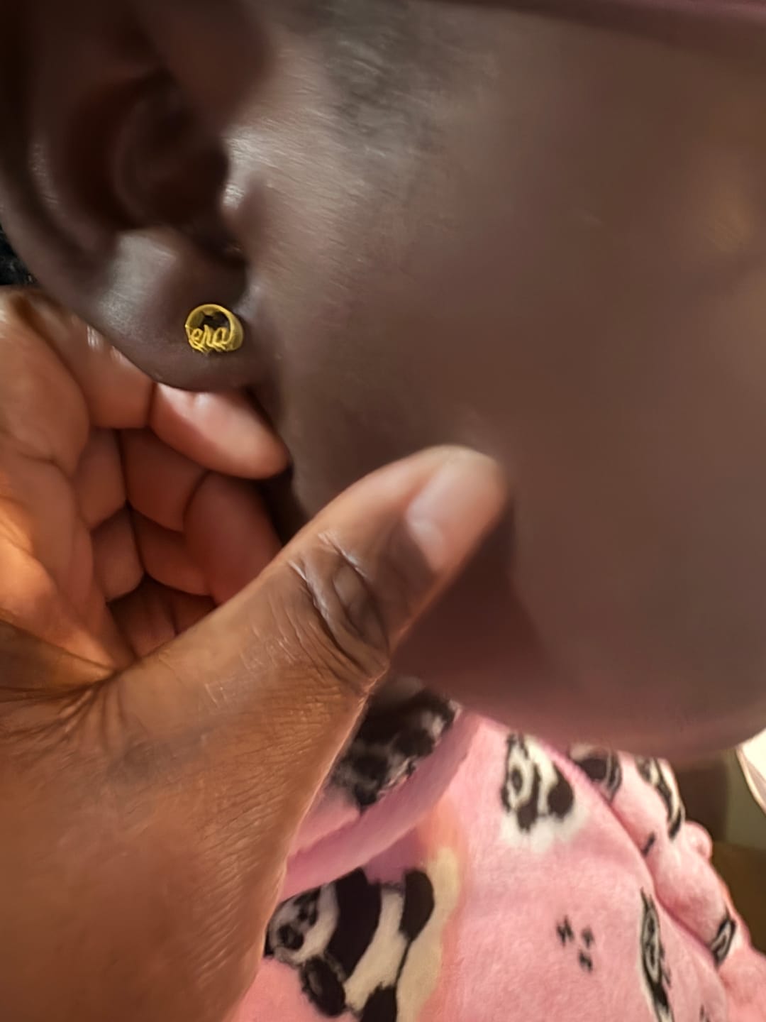 Customer photo review of Mini Era Logo Studs