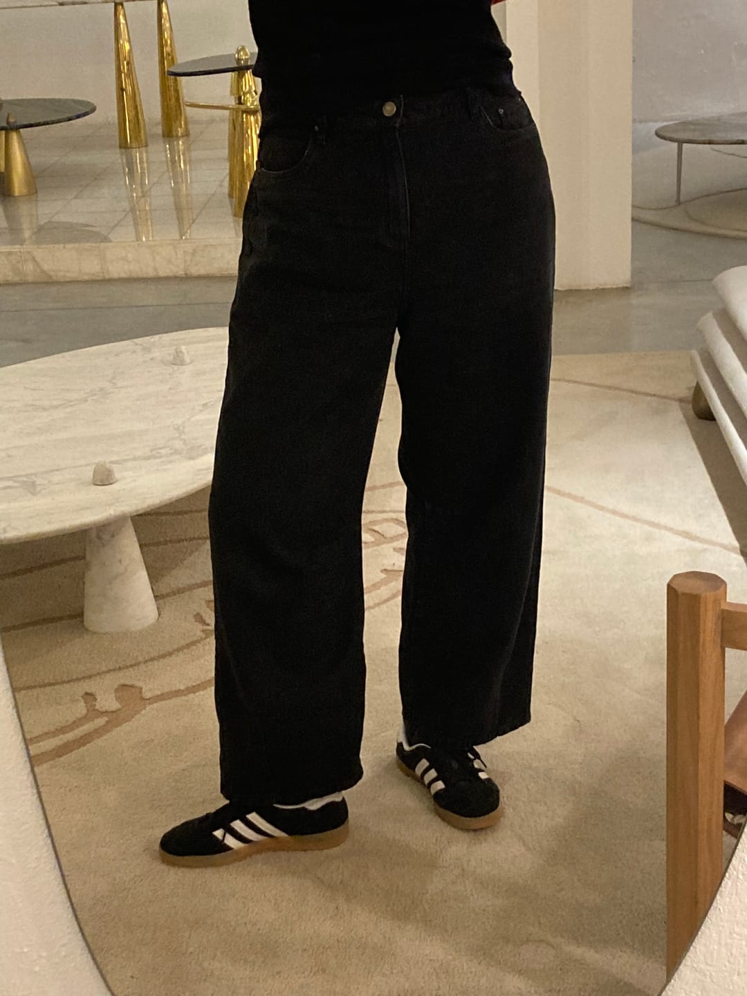 Customer photo review of Calça Jeans Balloon Baobá Preta