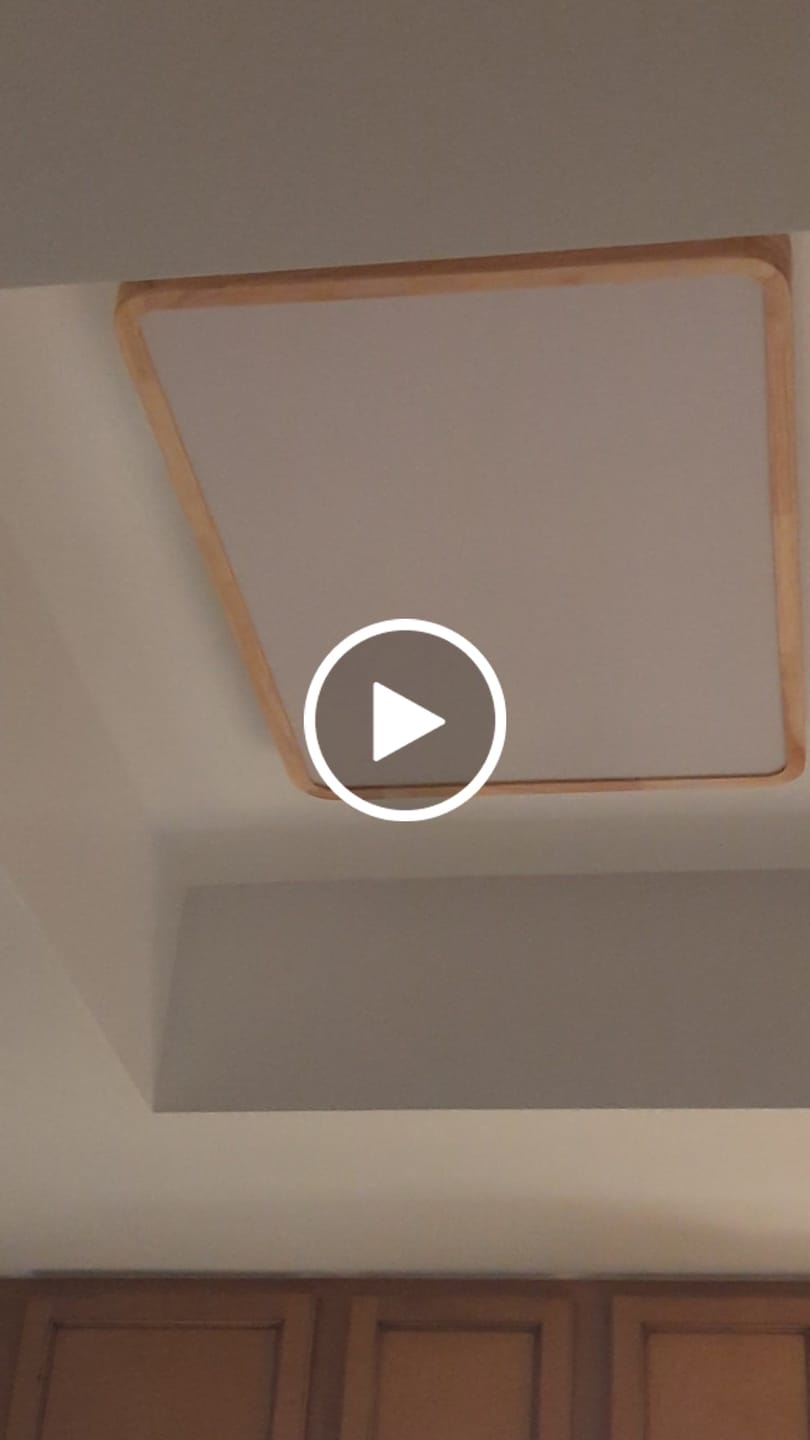 Customer video review of Rectangle Wooden Dimmable LED Flush Mount Ceiling Light