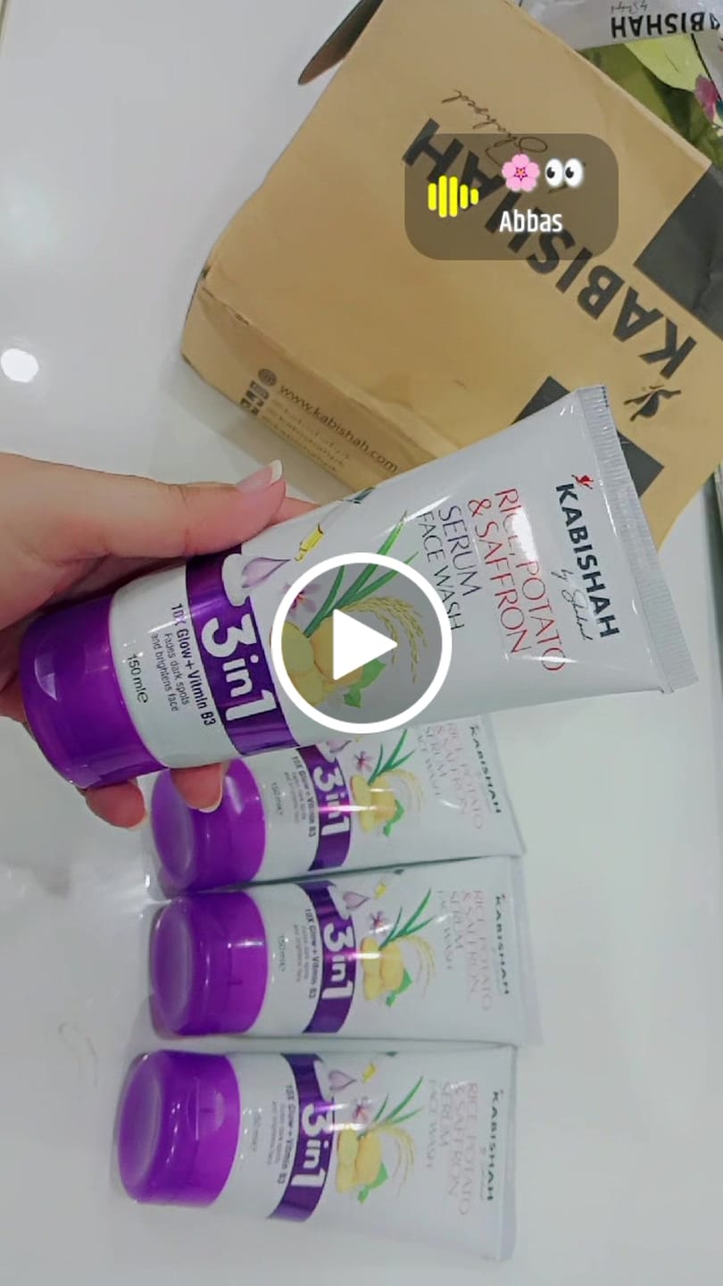 Customer video review of Rice, Potato & Saffron Serum Facewash Double Pack