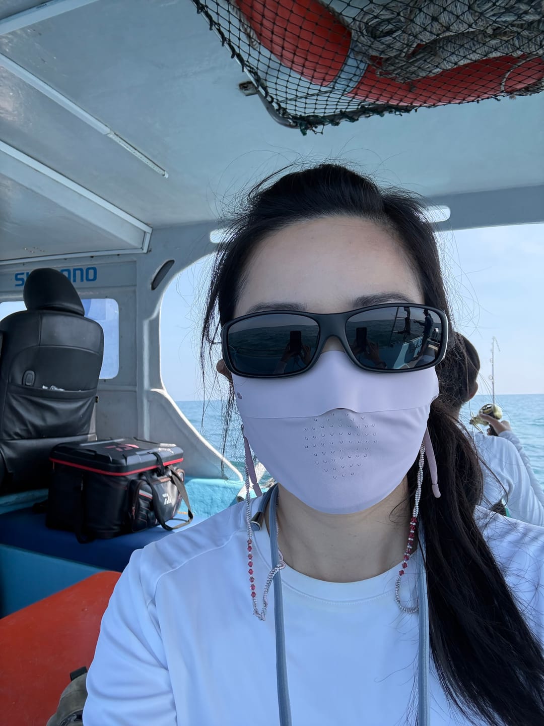 Customer photo review of Women's Lightweight Sun Protection Face Mask UPF 50+ AL203