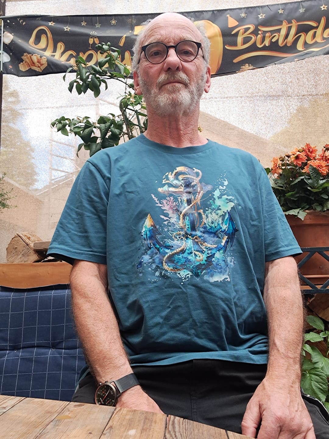 Customer photo review of Anker Wasserfarben · Herren Premium Bio T-Shirt