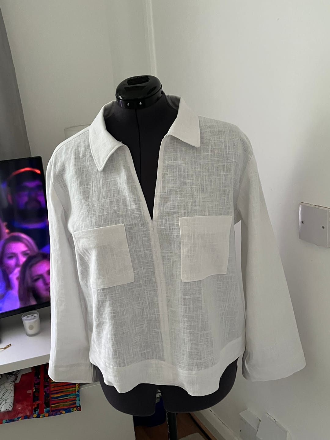 Customer photo review of Washed Linen Blend Fabric