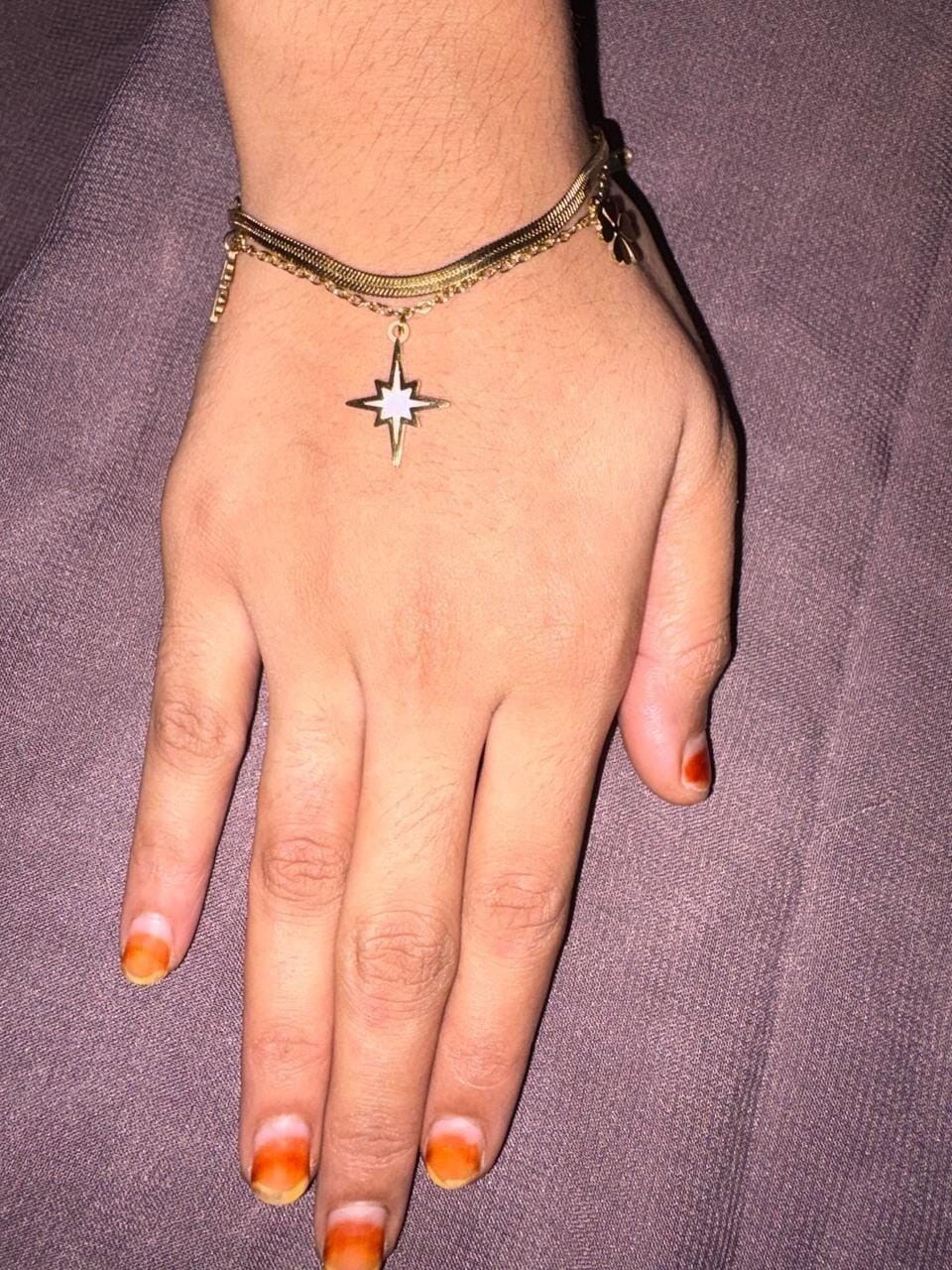 Customer photo review of Celestial Layered Charm Bracelet