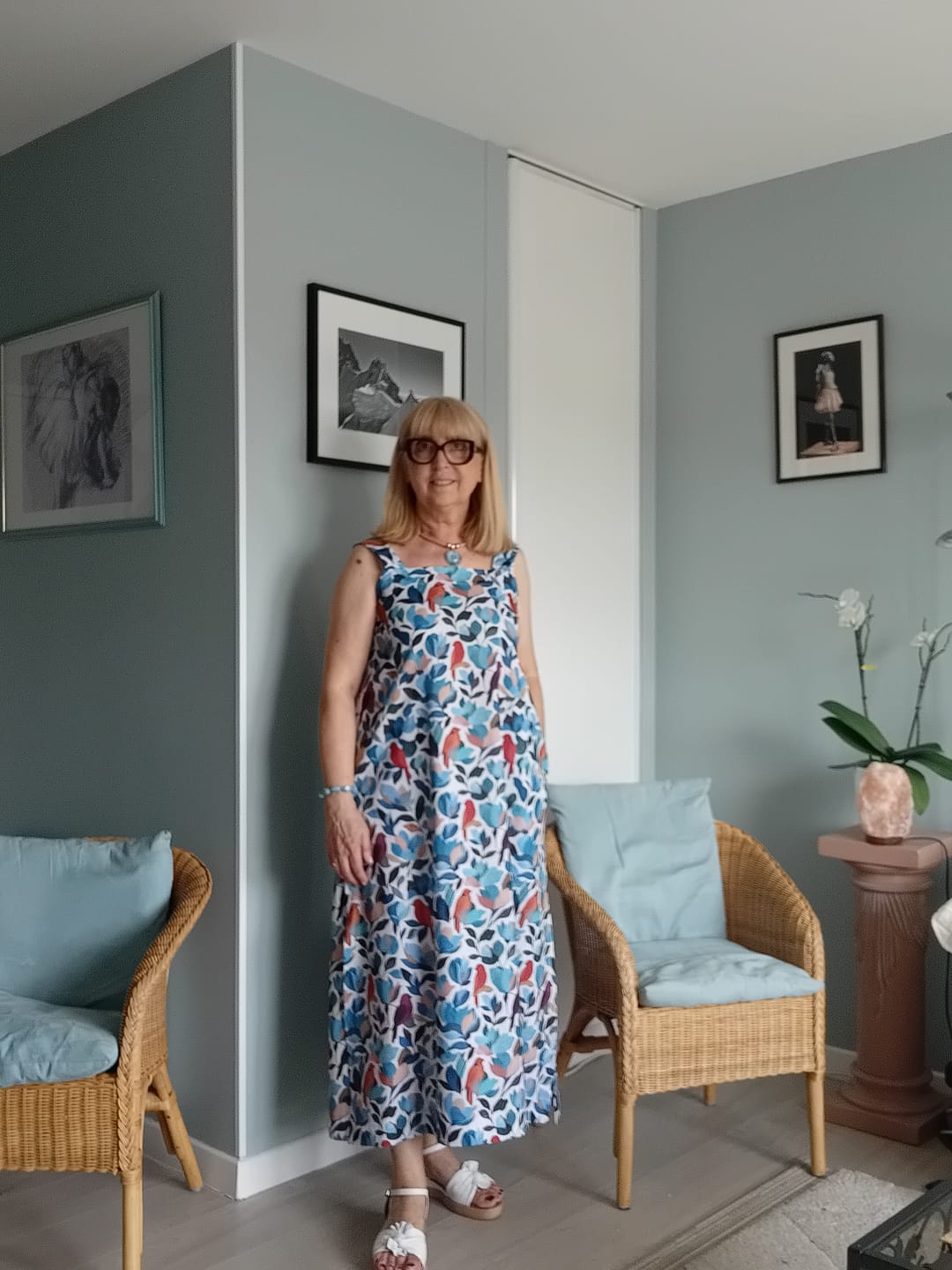 Customer photo review of Robe Sybille — Coton bouquet andalou