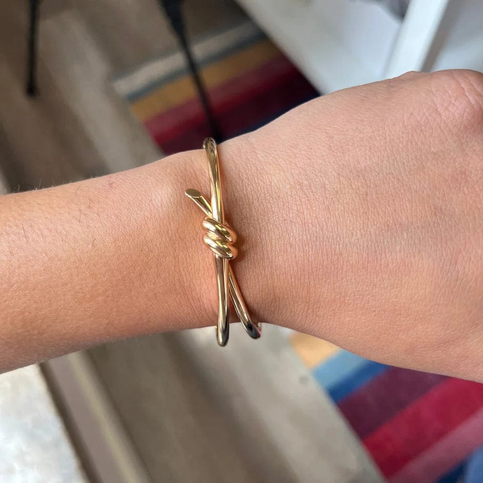 Customer photo review of Knot Double Row Hinged Bangle