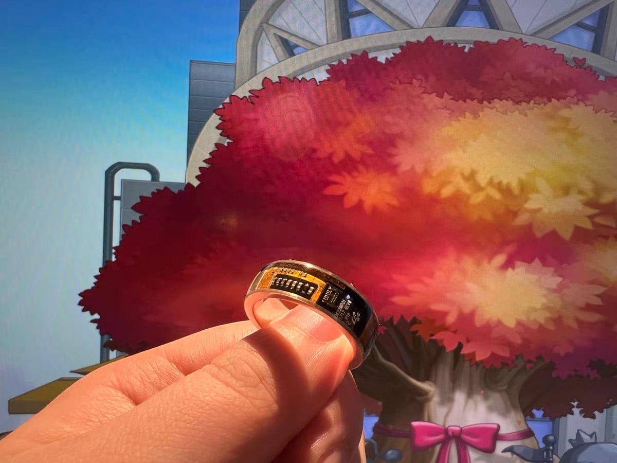 Customer photo review of Handmade Wooden Tritium Glow Ring