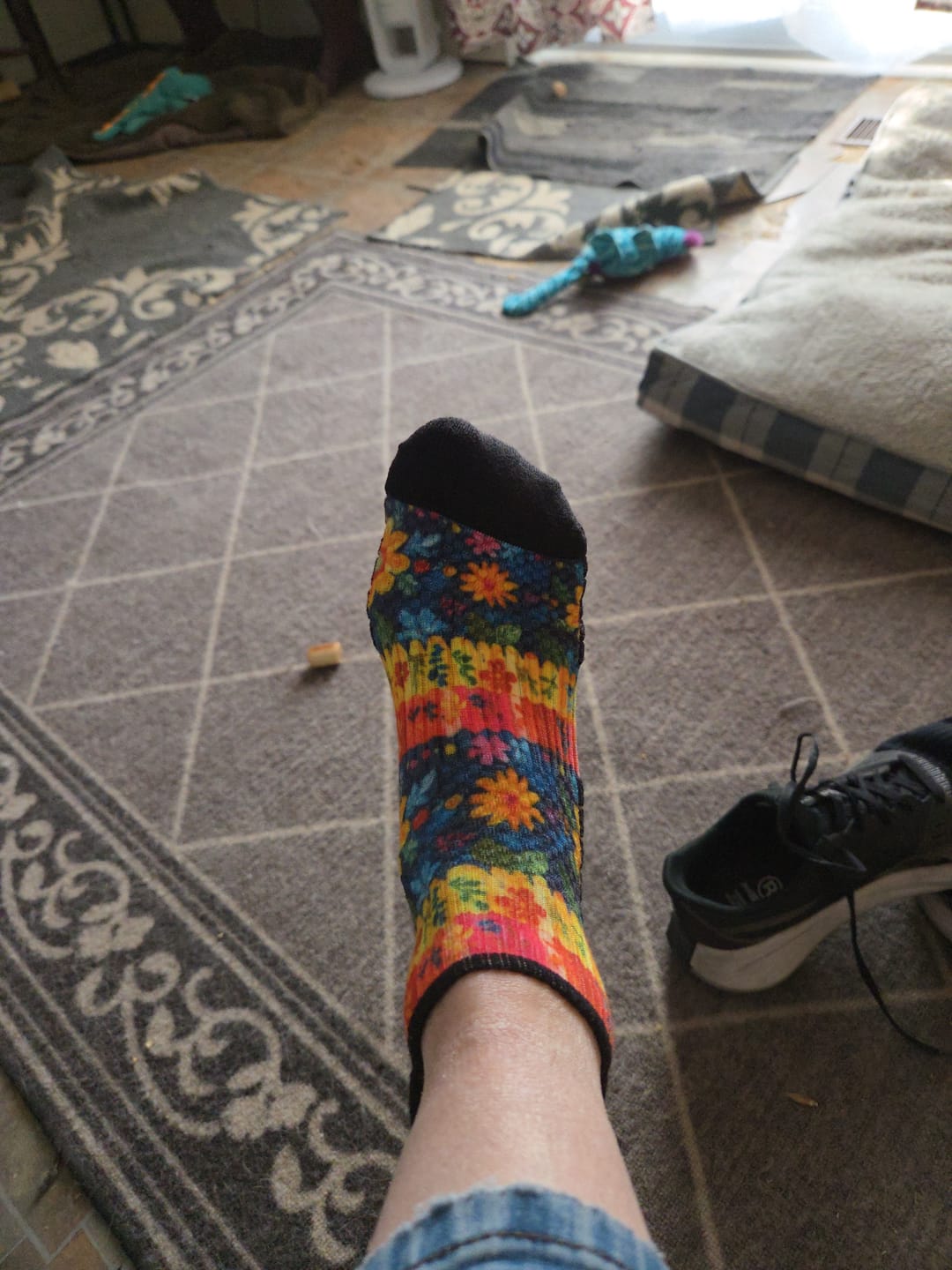 Customer photo review of Spring Picnic Ankle Compression Socks