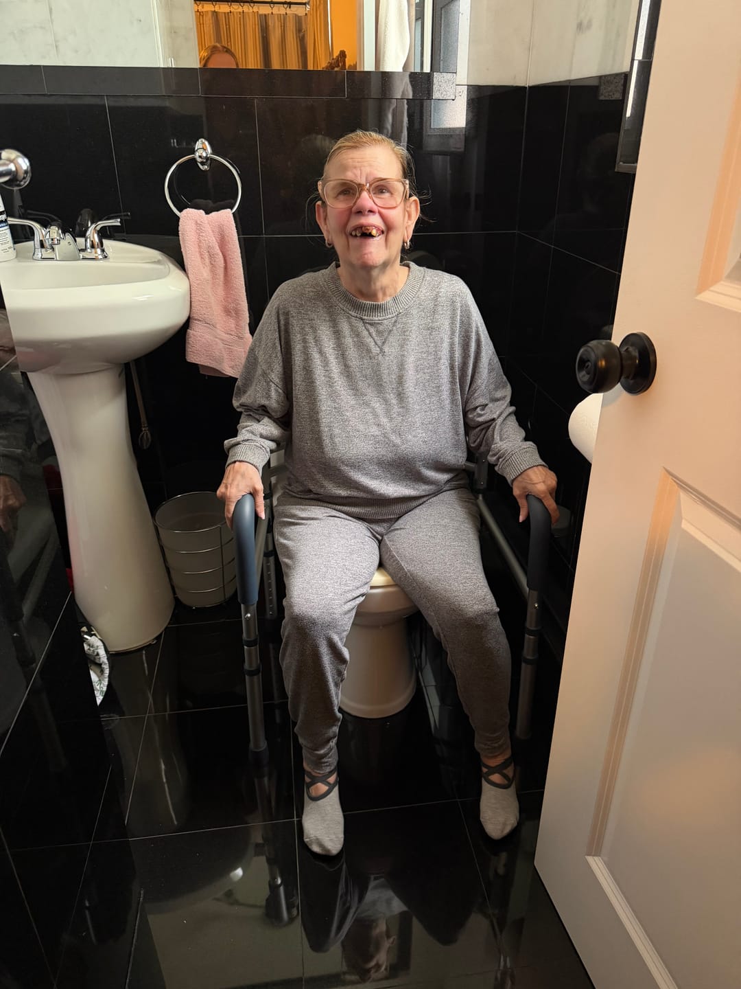 Customer photo review of Toilet Safety Rail (350lb)