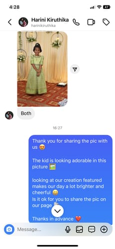 The Nesavu customer review from Harini Kiruthika
