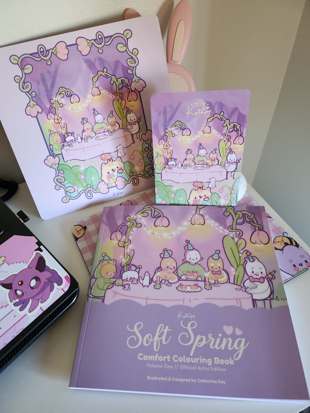 Customer photo review of PRE ORDER | Katnipp Soft Spring Comfort Colouring Book | Kawaii Spring Colouring Book Artist Edition