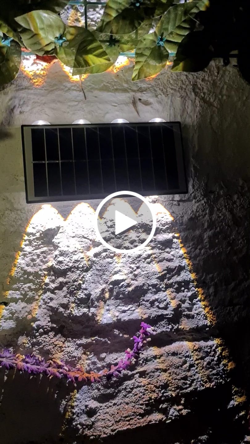 Customer video review of Apliqué Bidireccional Moderno Solar - Luz Cálida / IP65