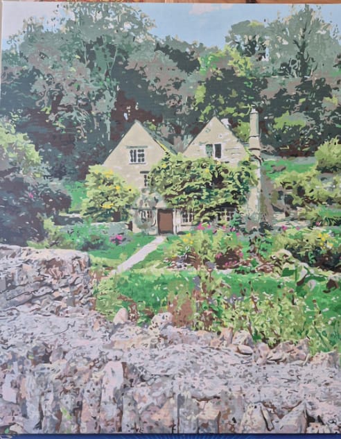 Customer photo review of Custom Paint By Numbers - Turn Trip Memory into Art
