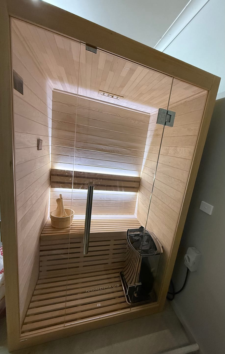 Customer photo review of 2 Person Traditional Sauna - 4.5kw Harvia Heater