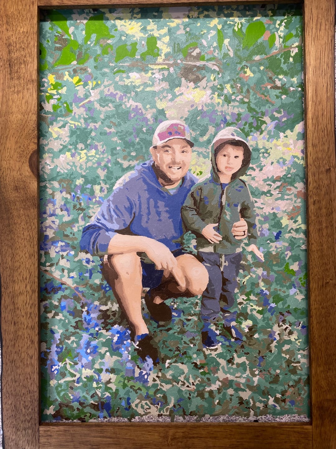 Customer photo review of Custom Paint By Numbers - Personalized Portraits Art