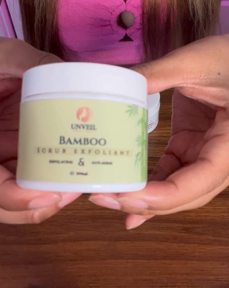 Customer photo review of Unveil  Bamboo Scrub Exfoliant