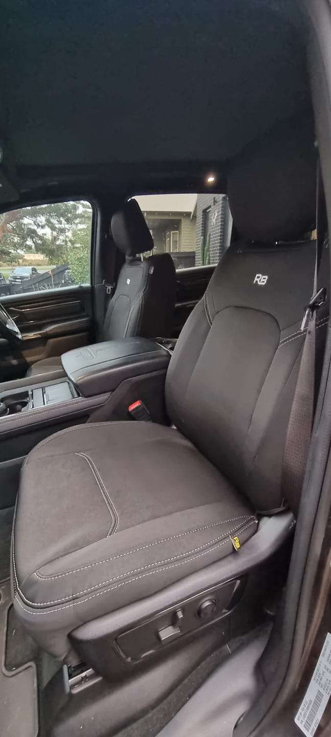 Customer photo review of RAM 1500 DT - Laramie, Limited & TRX (MY21+) - GP4 Neoprene 2x Front Seat Covers (Made to Order)