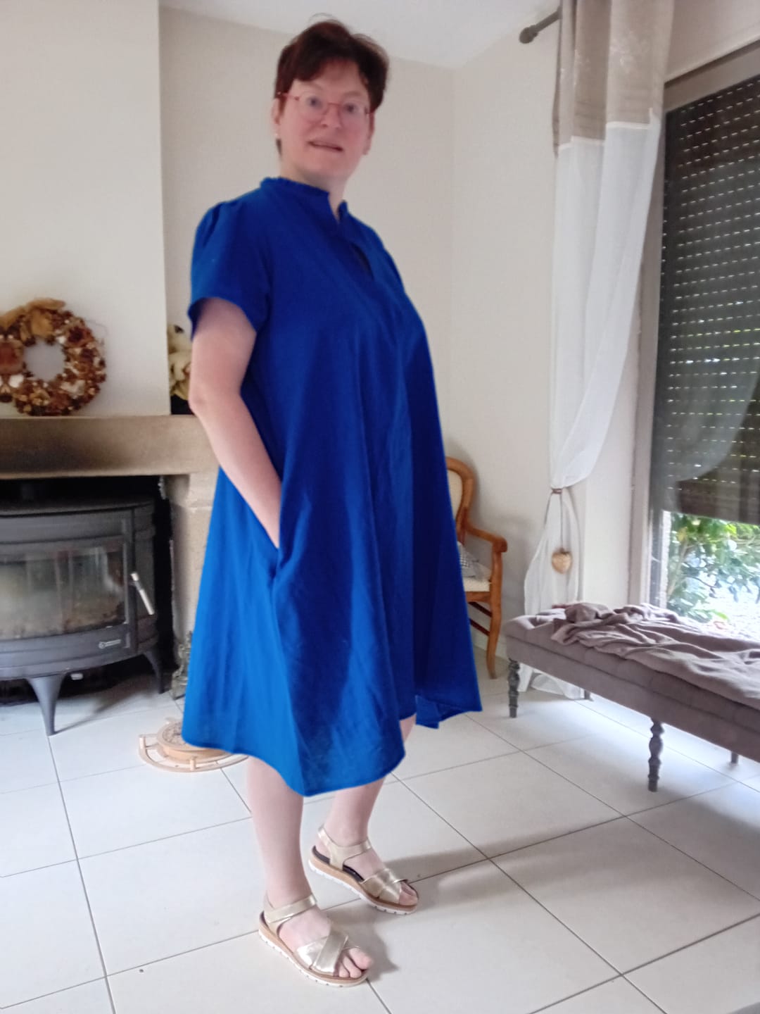 Customer photo review of Robe Céleste - lin bleu majorelle