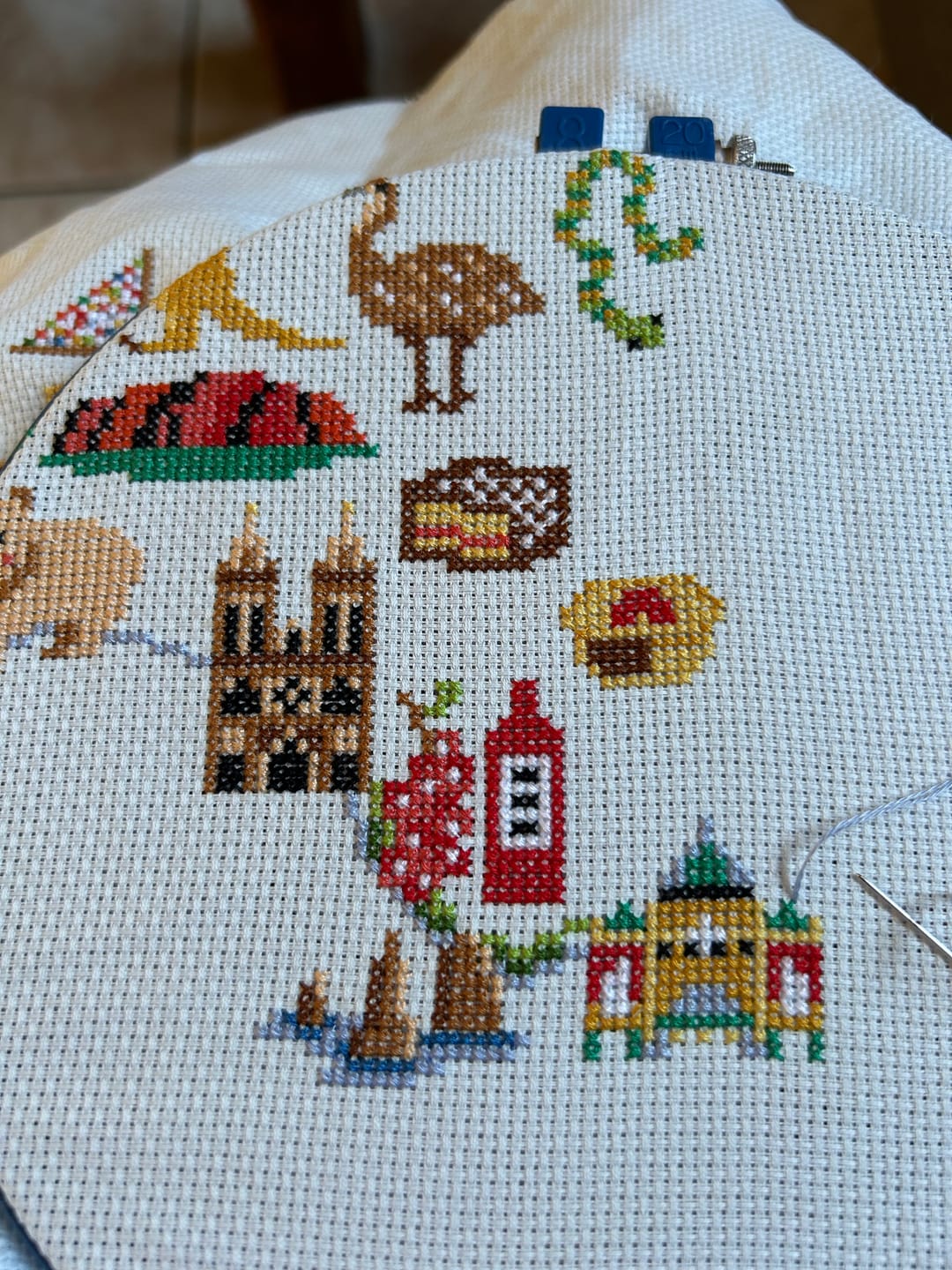 Customer photo review of Australasian Adventure - Cross Stitch Kit