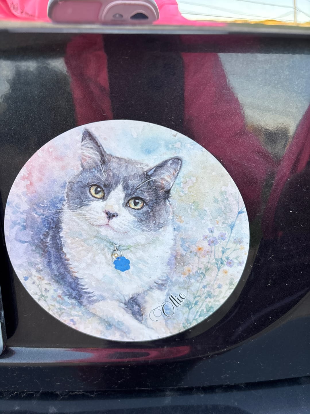 Customer photo review of Watercolor - Personalized Car Magnet