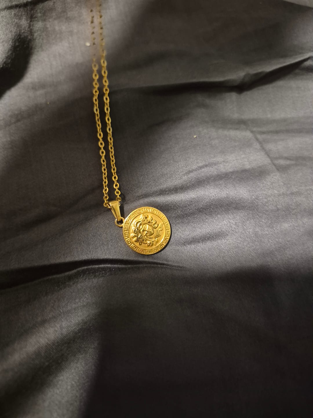Customer photo review of Medusa Pendant (Gold)