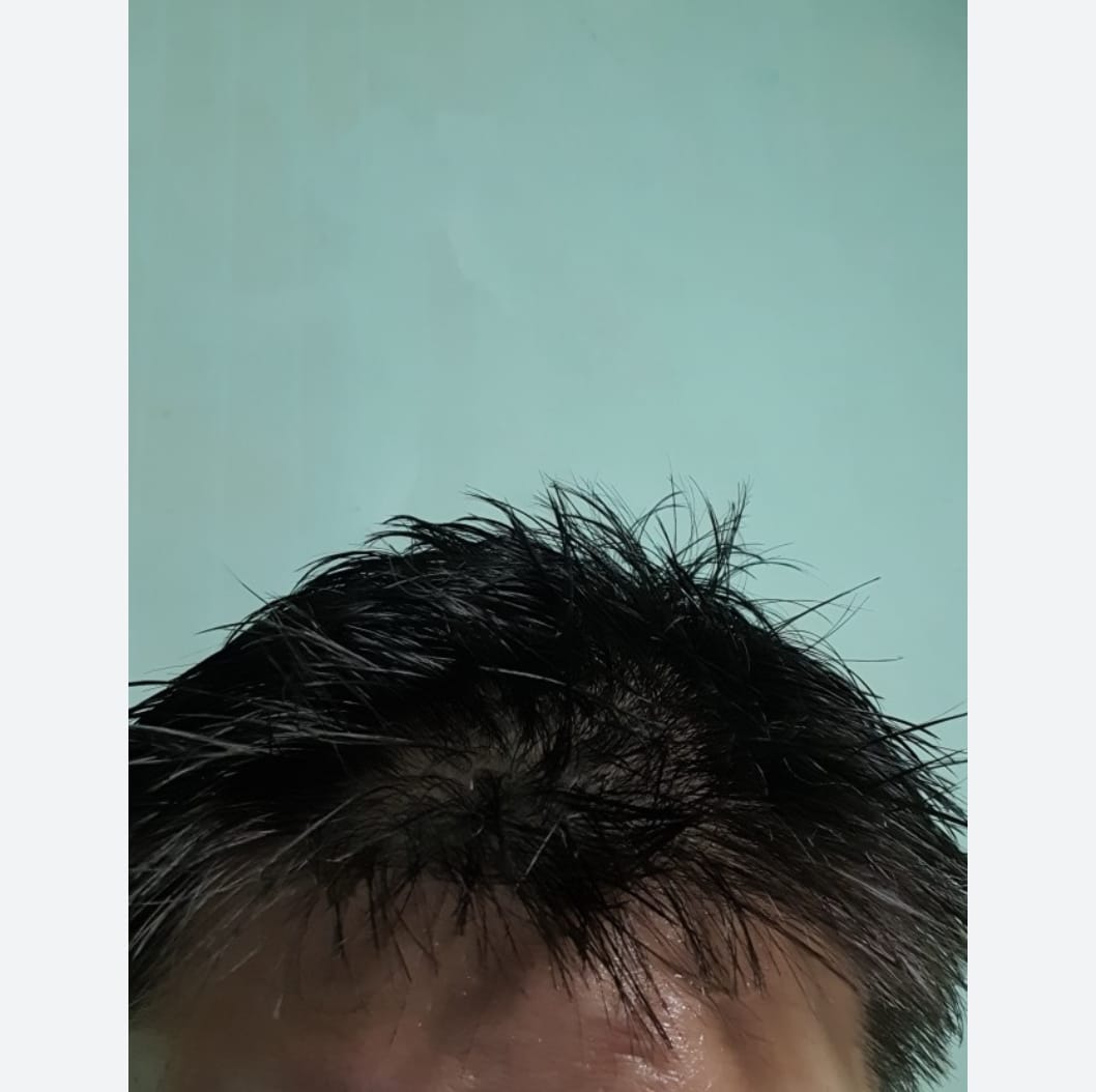 Customer photo review of GDS Hair Dye Shampoo — Grey Coverage in 3 Minutes